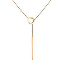 Kinel Fashion Little Circle Choker karoliai Rožinis auksinis pakabukas karoliai rožinio aukso spalvos