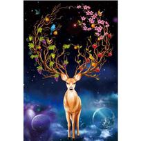 5D DIY Diamond Painting Cartoon Elf Deer Diamond Embroidery Cross Stitch Kit Full Rhinestone Mosaic Home Decor Round 20x30cm