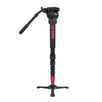 JY0506 Professional Aluminum Alloy Monopod with Fluid Head for ILDC DSLR Camera Camcorder DV Pocket juoda