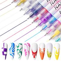 12 vnt./rinkinys Nagų dailės piešimas Graffiti rašiklis, nagų dažymas, gelio rašiklis, pasidaryk pats, manikiūro dekoravimas 12pcs