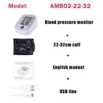 Rankų kraujospūdžio matuoklis skaitmeninis BP monitorius Automatinis tonometras Sfigmomanometras slėgio matuoklis arteriniam slėgiui matuoti AMB02
