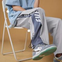 Vasaros Unisex Streetwear plačios kelnės Vyriški laisvalaikio krovininiai kelnės Sportiniai bėgimo sportiniai kelnės Harajuku riedlenčių kelnės Kelnės Techwear drabužiai moterims S pilka
