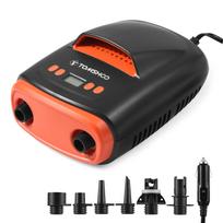 TOMSHOO skaitmeninis elektrinis SUP oro siurblys 110W 12 voltų 22PSI aukšto slėgio greitas oro pripūtimas su LCD oranžinė