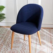 Polar Fleece Duckbill kėdės užvalkalas žema nugara Elastingi valgomojo kėdės užvalkalai Vienspalviai pagalvėlės sėdynės dėklas, skirtas namų vestuvių banketui 1Pc Chair Cover mėlyna