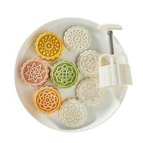 Chinese Style Mooncake Mold Mid-autumn Mooncake Press Mold Hand-pressed Mooncake Dessert Mold Mooncake Puff-Pastry Press 9 beige