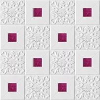 3D stereofoniniai sienų lipdukai lubų plokštės stogo lipdukai lipdukai veidrodžiai sidabro aukso dekoro svetainė vaikams 70x70cm 2.5mm-10Pcs rožinė raudona spalva