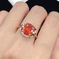 BELLA BOX Fenda Zircon Network Red Live New Product Hollow Out Temperament Group Set With 18K Rose Gold Open Ring For Women Adjustable Opening auksas