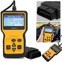 OBD2 skaitytuvas OBD kodų skaitytuvas ir nuskaitymo įrankiai Automobilių variklio diagnostikos skaitytuvo įrankis visiems OBDII protokolo automobiliams 15.5x8.5x2.5cm geltona