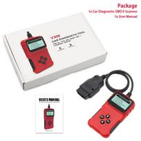 OBD2 skaitytuvas OBD kodų skaitytuvas ir nuskaitymo įrankiai Automobilių variklio diagnostikos skaitytuvo įrankis visiems OBDII protokolo automobiliams 9.5x7.2x2.2cm raudona