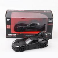 1/36 „Corvette C6 Diecast“ automobilio modelio žaislas, ištraukiama atgal žaislinė transporto priemonė vaikams, mažiems berniukams, mergaitėms, dovanų kolekcija 1/36-12.3x5.3x3cm juoda