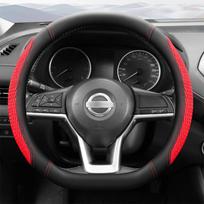 Car Steering Wheel Cover For Nissan X-Trail Qashqai March Serena Micra Kicks 2017-2022 Altima Teana  -2022 Auto raudona