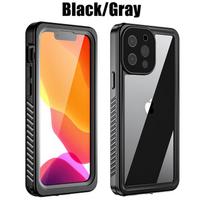 Visiškai sandarus IP68 povandeninis dėklas, skirtas iPhone 14 13 12 Pro Max Mini 11 XS Max XR 6 7 8 Plus 5 SE 2 3 vandeniui atsparus nardymo plaukimo dangtelis i-Phone 13 juoda