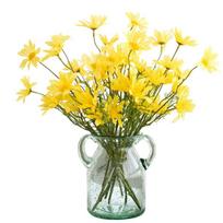 10 vnt. Gerbera Mažas Ramunėlis Cosmos 5 žiedai Aukštos kokybės Dirbtinė Gėlė Mažas Laukinių Chrizantemų Netikra Ramunėlė Namų Stalo Dekoravimui geltona