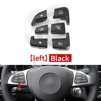 Mercedes W205 W253 Multifunkcinio vairo mygtukų dangtelis Bluetooth telefonas Kruizo kontrolė Garsumas Benz C GLC Left Black