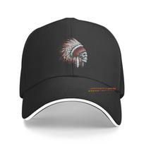 Indiško kaukolės tatuiruotės beisbolo kepuraitės Indiško gentinio meno dizainas Medvilninės kepurės Snapback kepuraitė unisex moterims Vasarinė kvėpuojanti tinklinė kepurė One Size