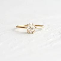 925 Sterling Silver  Square Zircon Crystal Rings For Women Luxury Oval Round Rhinestone Wedding Engagement Slim Ring 6 balta