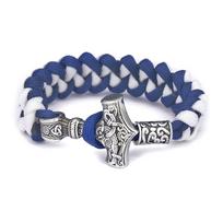 Men 'S Paracord Bracelet Viking Stainless Steel Thor 'S Hammer Bracelet Woven Bracelet Outdoor Survival Bracelet 23CM