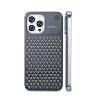 Aliuminio lydinio „Iphone 15 14 Pro Max“ dėklas, skirtas „iPhone 12 13 Pro Iphone“ dėklas, tuščiaviduris šilumos išsklaidymas, apsaugantis nuo kritimo. For iPhone 12 mėlyna