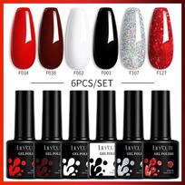 LILYCUTE 6 vnt./rinkinys Makaronų spalvos gelinio nagų lako rinkinys Pavasaris Vasara 6 spalvos Neoninis UV LED nagų dailės gelis Pusiau ilgalaikis pagrindas Viršutinis sluoksnis