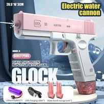 Vasarinis vandens pistoletas elektrinis Glock pistoletas Aukšto slėgio visiškai automatinis šaudymas vandens paplūdimio žaislas vaikams Vaikams berniukams mergaitėms suaugusiems