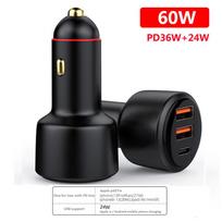 200w automobilinis įkroviklis USB tipo C prievadas greitas įkrovimas iPhone 13 12 11 Huawei Samsung Mi Type C mobilusis telefonas
