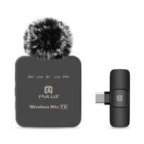 PULUZ PU646B Belaidė mikrofonų sistema su 1 imtuvu ir 1 siųstuvu 10 m perdavimo diapazonas ios Lightning digital output juoda