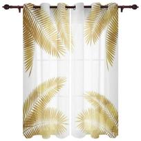 Auksiniai Lapai Juodas Fonas Langų Užuolaidos Vaikų Kambarys Svetainės Užuolaidų Panelės Užuolaidos Virtuvei 135W x 60H(cm)