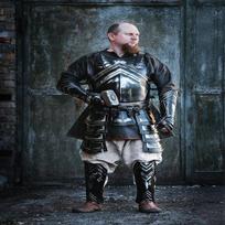 ŠARVAI Juodojo plieno nykštukų pilnas komplektas su krūtinės ląstos nugara, tvarsčių pora, kojų spiralų pora, korsetas, nykštukų šarvai, Cosplay šarvai