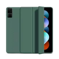 Atverčiamas odinis dėklas, skirtas Xiaomi 5/5pro 6/6pro RedMi Pad 2022 10,61 colio planšetinio kompiuterio magnetinis dangtelis, skirtas RedMi Pad SE 2023 silikoniniam minkštam stovo apsauginiam dėklui Redmi Pad 10.61 2022 tamsiai žalia spalva