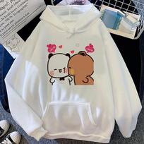 Bubu Dudu hoodies Women Unisex anime Fleece harajuku long sleeve top pulls Women Unisex 90s Pullover 2XL