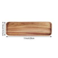 Akacijos medžio kavos padėklas Maisto puodelis Padėklas Dekoratyvinis medinis padėklas Desertinis saldainių bambuko padėklas Gongfu arbatos padėklas 28*10*1.5cm