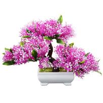 1 vnt. Dirbtinis vazoninis augalas Gėlė Medis Namų Biuro Sodo Bonsai Dekoracija Ornamentas violetinė