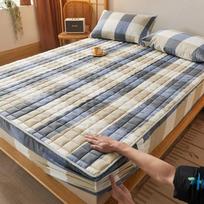 Vandeniui atspari Sutirštinta Paklodė su Guma Kvadratuota Reljefinė Čiužinio Apsauga Minkštas Lovos Užtiesalas Vaikams Augintiniams Suaugusiems 140x200 160x200 90x190x30cm white