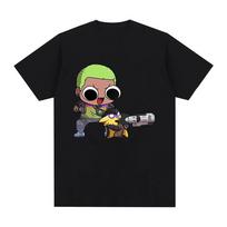 Valorant Gekko marškinėliai Unisex / Moteriški Harajuku Streetwear Graphic Kawaii marškinėliai Unisex Estetiniai anime animaciniai smėlio medvilniniai marškinėliai 2XL black