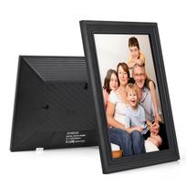 Andoer 10,1 colio WiFi skaitmeninis nuotraukų rėmelis debesies skaitmeninis paveikslų rėmelis TFT ekranas jutiklinis valdymas 16GB UK Plug juoda