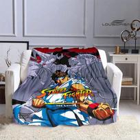 Classic game Street Fighter printed blanket Flange warm blanket bed linings Home travel blanket Picnic blanket birthday gift 75x100cm