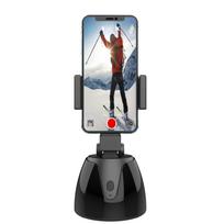 Automatinis „Smart Selfie Stick“ 360 laipsnių besisukantis mobiliojo telefono laikiklis Veido sekimo kameros trikojis, skirtas vaizdo įrašymui juoda