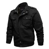 Naujos vyriškos striukės Karinio stiliaus Armijos švarkai Vyriški drabužiai Vyriški Bomber Džinsai Striukės Didelio dydžio M-6XL Streetwear Medvilnė L juoda