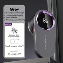 Pūkelių šalinimo priemonė elektrinė plaukų gumulėlių kirpimo mašinėlė Smart LED skaitmeninis ekranas Audinys USB įkraunamas nešiojamas profesionalus greitas buitinis pilka