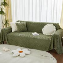 Tvirtas aksominis sofos rankšluosčio antklodė pliušinis šiltas fotelis baldas sofos užvalkalas žakardo sofos užvalkalas augintiniams šunims 180x130cm žalia