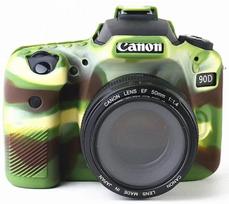 Silikono šarvų odos dėklas, kūno dangčio apsauga, DSLR fotoaparato krepšys, skirtas Canon EOS 90D fotoaparatams kamufliažas