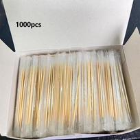 1000 vnt./pak. Vienkartiniai bambukiniai dantų krapštukai – nešiojami ir higieniški namams ir renginiams 1000 PCS