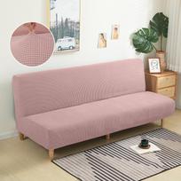 Polar Fleece audinio berankis sofos lovos užvalkalas Vienspalvis be porankio Didelis elastingas sulankstomas baldas Namų dekoravimo suoliuko užvalkalas M 160-190cm rožinė