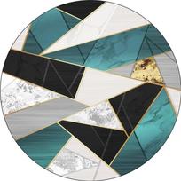 Prabangios geometrijos marmuro apvalios formos grindų kilimėliai Virtuvė Prieškambario kilimėlis Miegamasis Svetainė Minkštas kilimas Neslystantis kilimėlis 60X60cm
