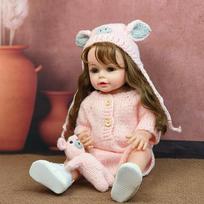 Reborn Baby Doll 55cm Artificial Baby Toys Implanted hair Full Silicone 3D Skin with Veins 55cm