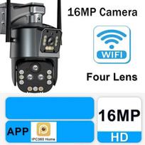 16MP 8K Wifi IP kamera 20x priartinimo keturių objektyvų lauko belaidė apsaugos kamera PTZ 360 Smart Home Security Protection CCTV Wifi stebėjimo kameros EU Plug
