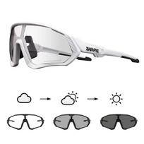 Fotochrominiai dviratininko akiniai Vyrams Moterims Sportiniai Road Mtb Kalnų Dviratis Dviračio Akiniai Dviratininko Akiniai Akinių Rinkinys Photochromic-1lens balta