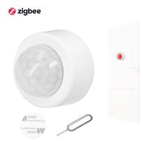 ZigBee PIR judesio jutiklis, belaidis žmogaus kūno infraraudonųjų spindulių detektorius 120 laipsnių plataus kampo aptikimo palaikymas 0 balta