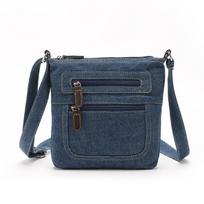 Klasikinis džinsinis laisvalaikio moteriškas krepšys Crossbody Mažos pečių rankinės 22*21cm mėlyna