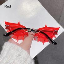 Rimless Party Hip-Hop Sunglasses Vintage Frameless Tinted Lens Spike Sunglasses